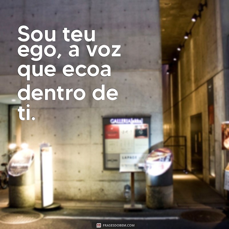 sou teu ego Sou teu ego, a voz que ecoa dentro de ti.