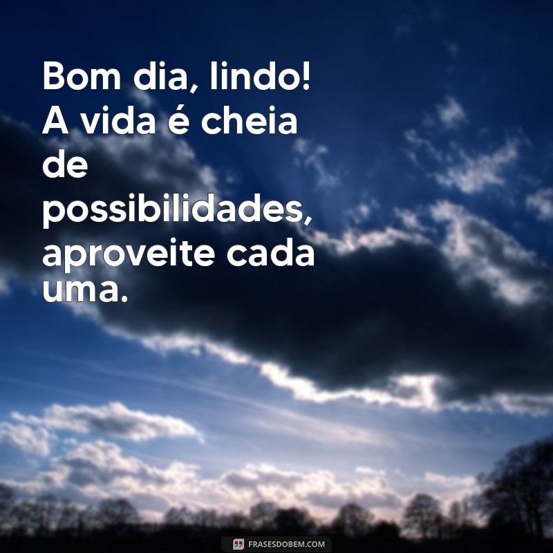 Bom Dia Lindo: Frases Inspiradoras para Começar o Dia com Alegria 