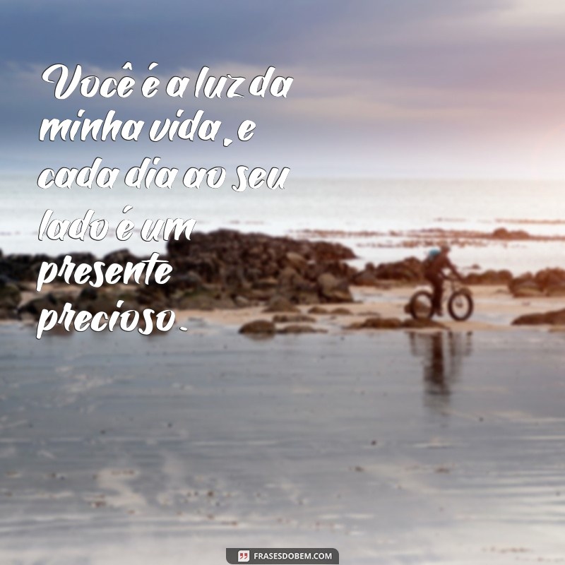 frases de elogio para esposa Você é a luz da minha vida, e cada dia ao seu lado é um presente precioso.