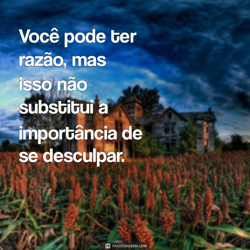 Frases Impactantes para Pedir Desculpas Mesmo Estando Certo 