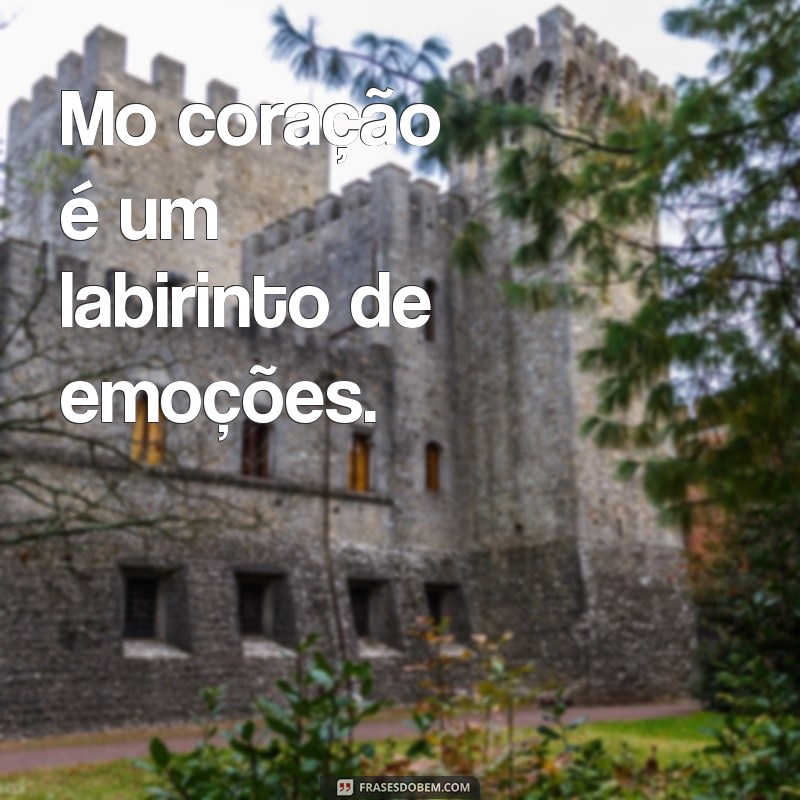 frases mo Mo coração é um labirinto de emoções.