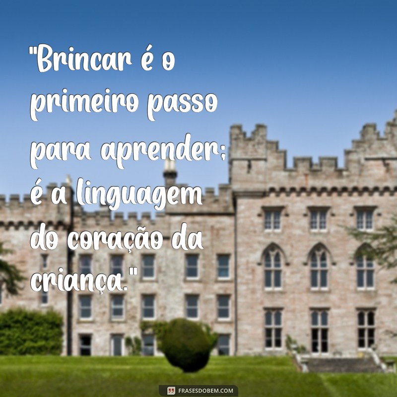 frases sobre a importancia do brincar na educação infantil 