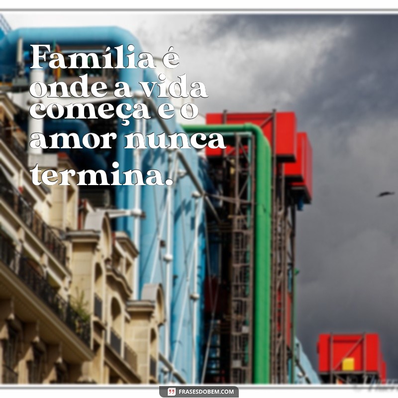 família frases curta Família é onde a vida começa e o amor nunca termina.