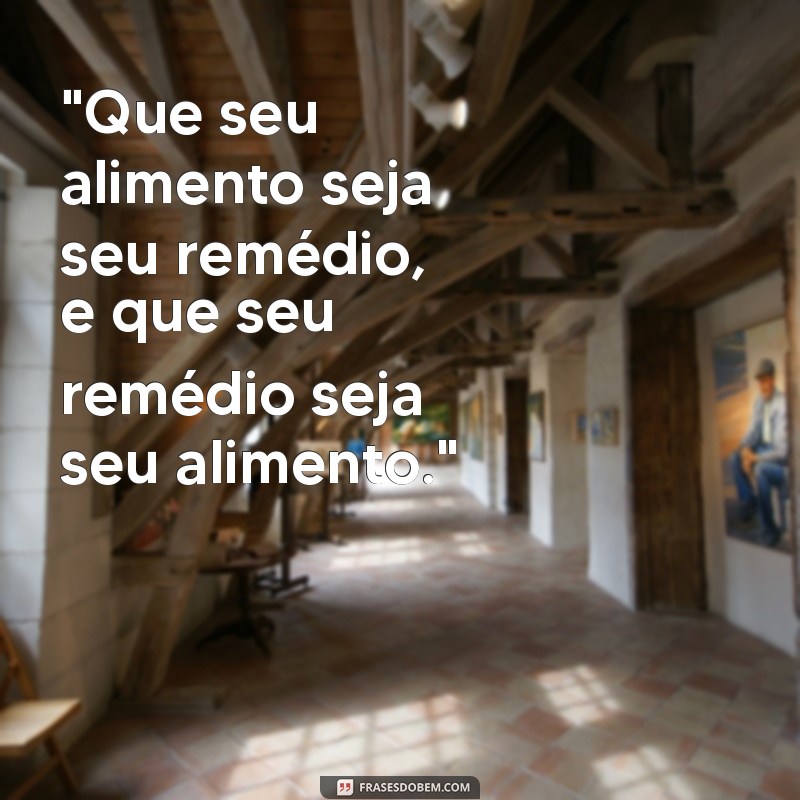 frases de hipocrates sobre alimentação 