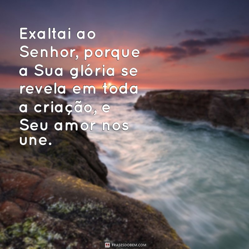 Versículos Inspiradores: Louvai ao Senhor e Renove Sua Fé 