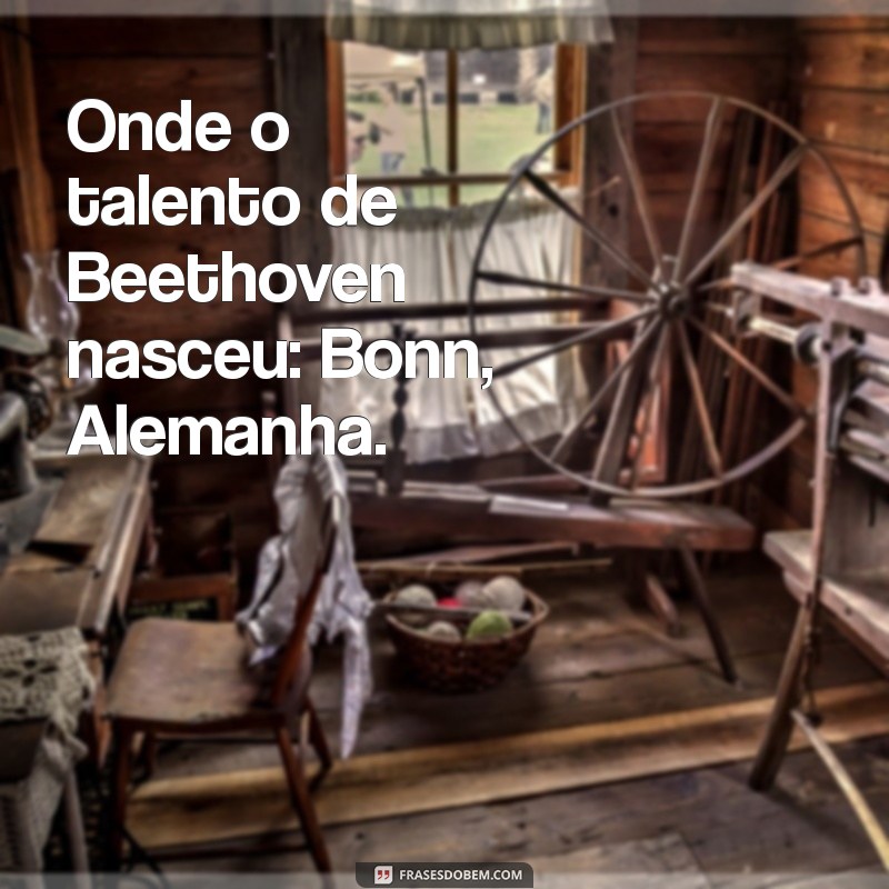 Descubra Onde Beethoven Nasceu: A Cidade que Inspirou o Gênio da Música 