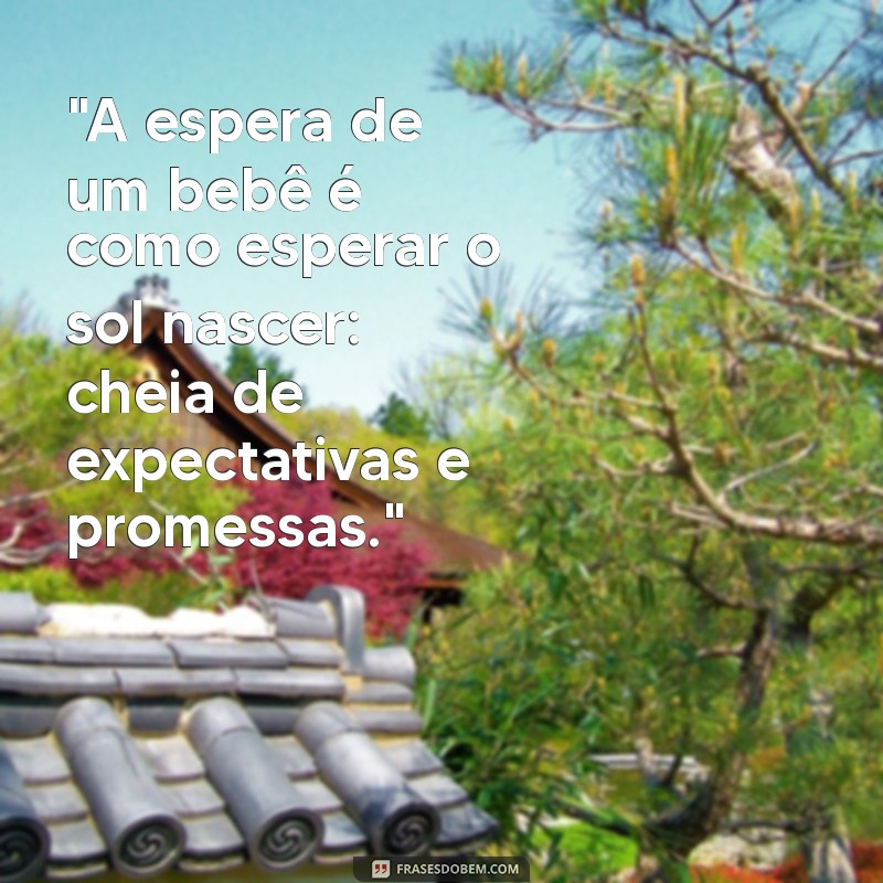 a espera de um bebê frases 