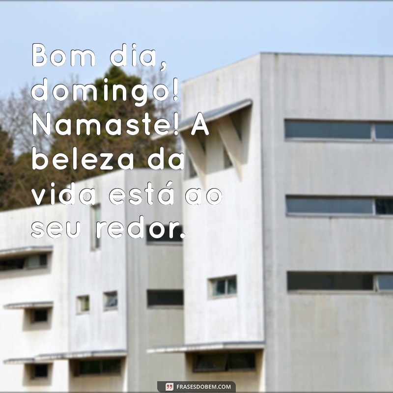 Bom Dia Domingo: Encontre Paz e Inspiração com Namastê 