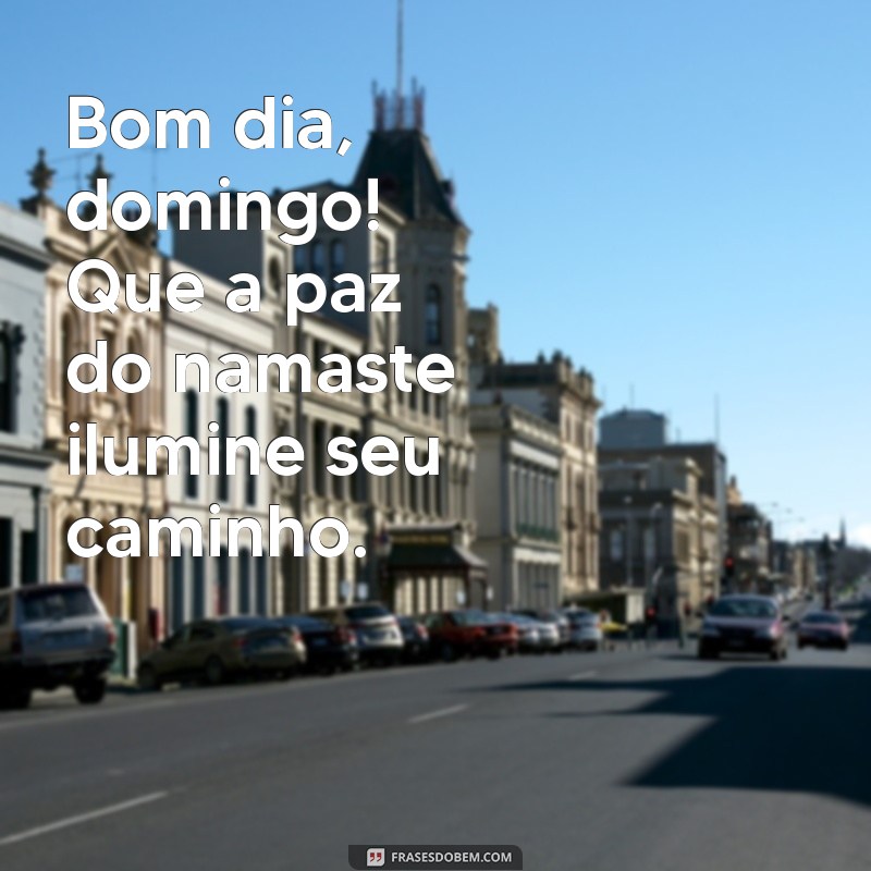 bom dia domingo namaste Bom dia, domingo! Que a paz do namaste ilumine seu caminho.