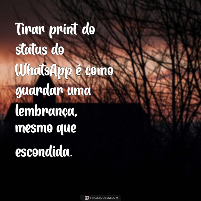 Como Tirar Print do Status do WhatsApp Sem que a Pessoa Saiba: Dicas e Truques 