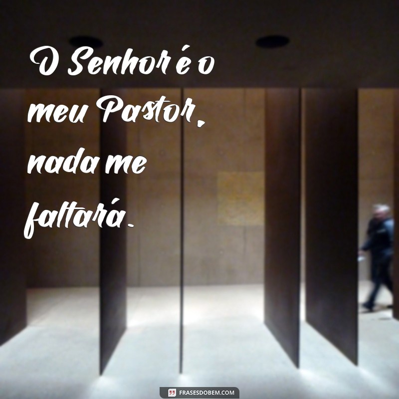 frases salmo 23 O Senhor é o meu Pastor, nada me faltará.