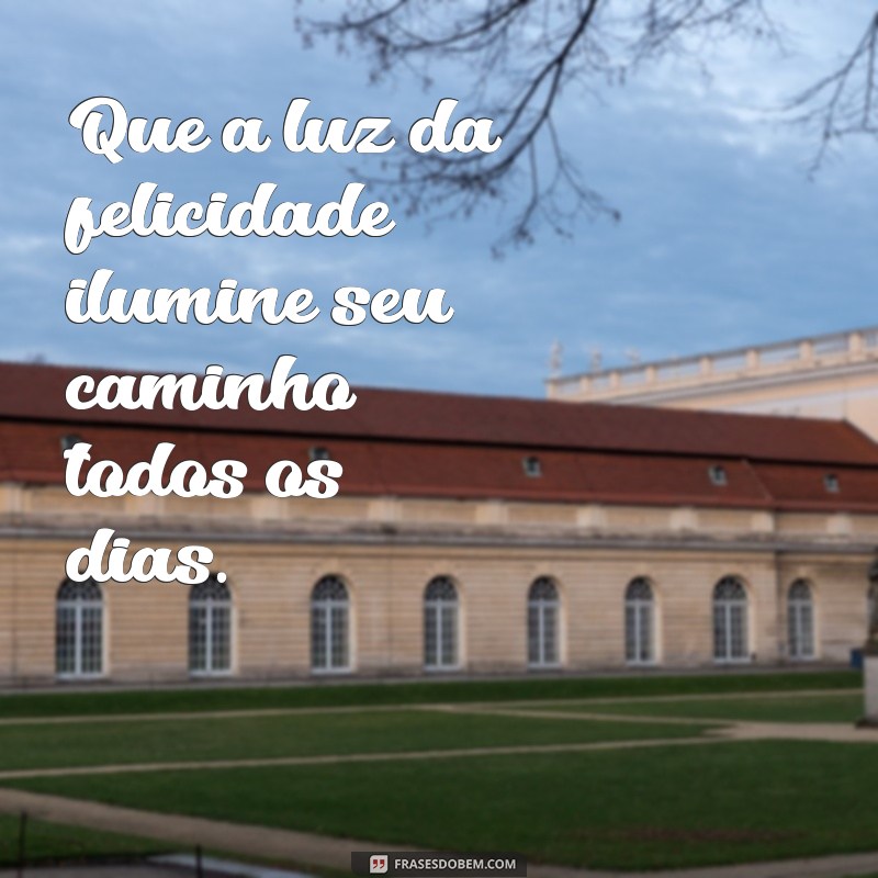 frases de desejar o bem Que a luz da felicidade ilumine seu caminho todos os dias.