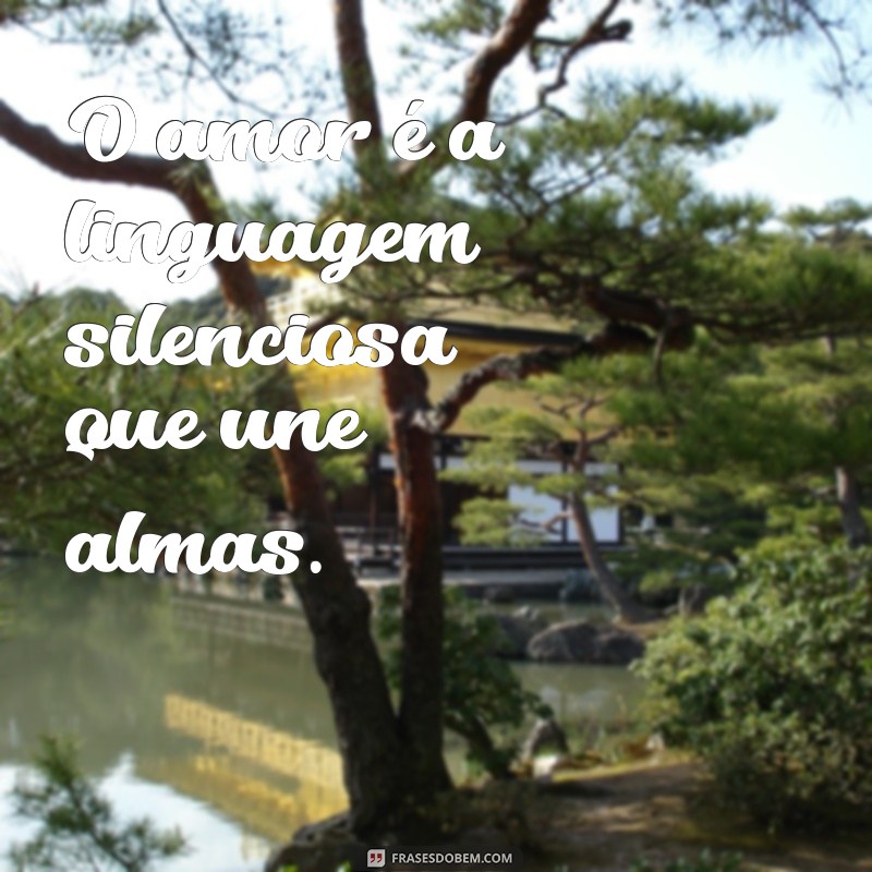 o amor significado O amor é a linguagem silenciosa que une almas.