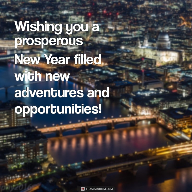 mensagem de feliz ano novo em ingles Wishing you a prosperous New Year filled with new adventures and opportunities!