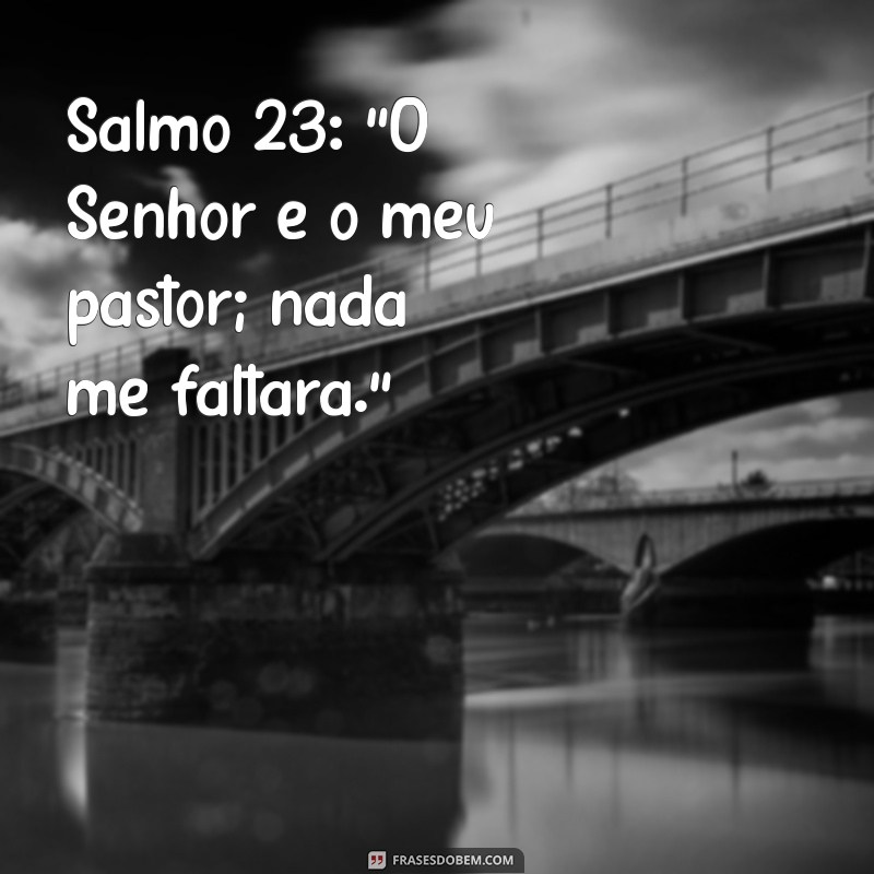 os melhores salmos Salmo 23: 