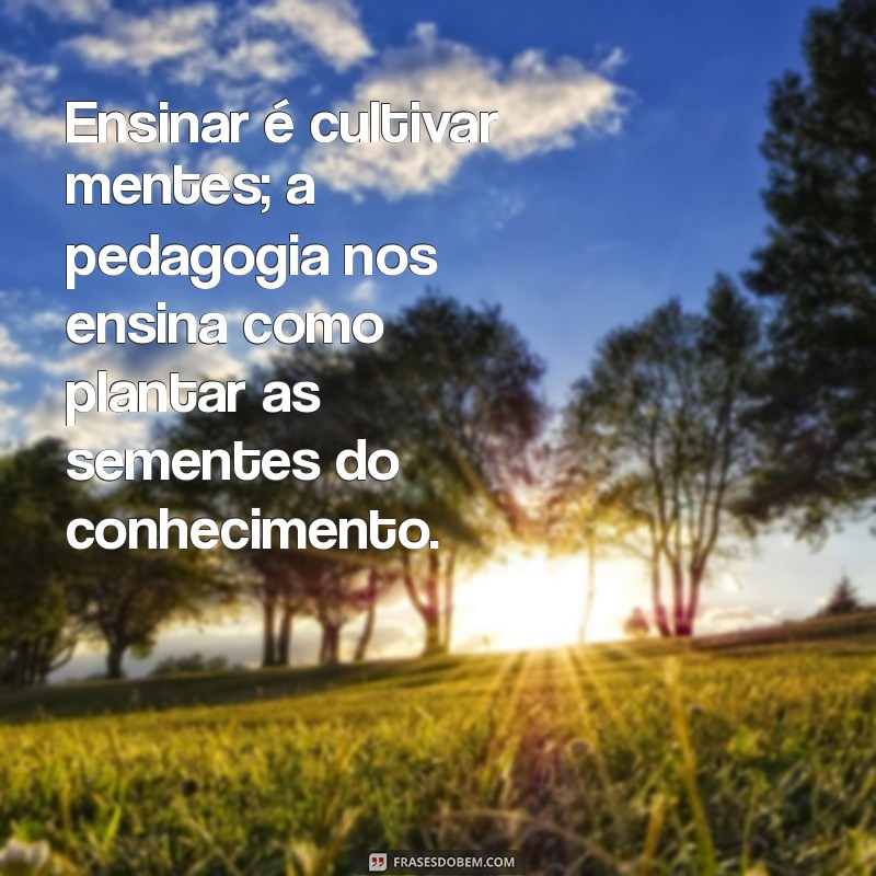 Frases Inspiradoras sobre Pedagogia para Educadores e Estudantes 