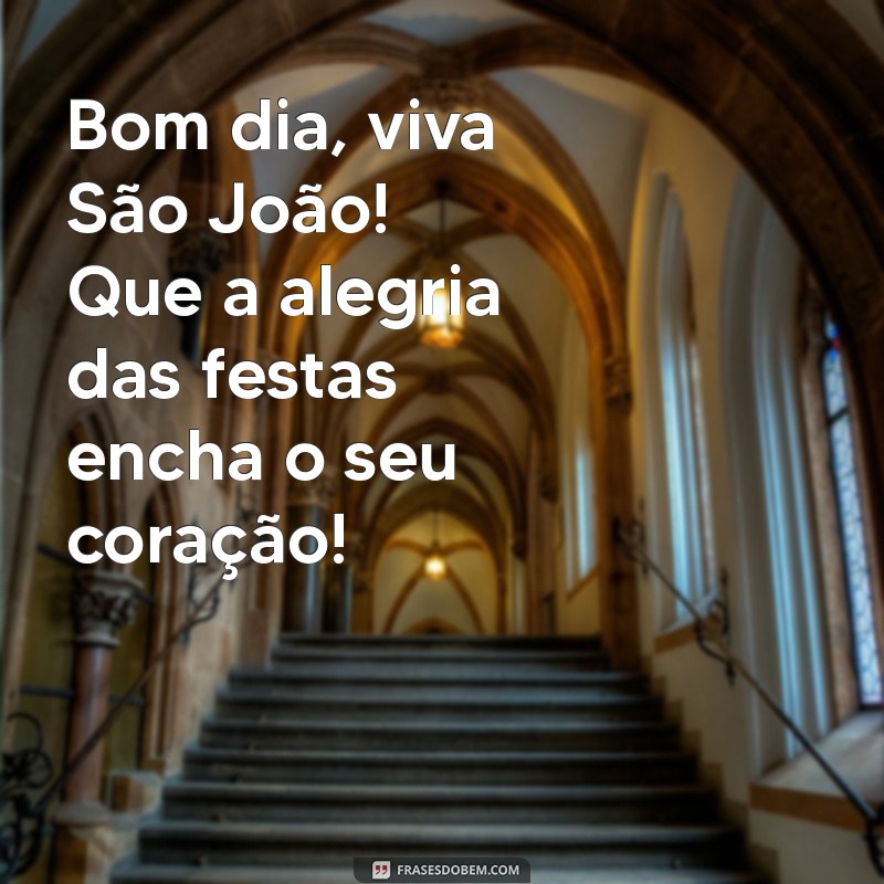 bom dia viva sao joao Bom dia, viva São João! Que a alegria das festas encha o seu coração!