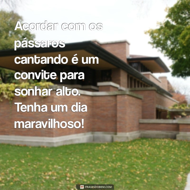 Desperte com Alegria: Mensagens de Bom Dia Acompanhadas pelo Canto dos Pássaros 