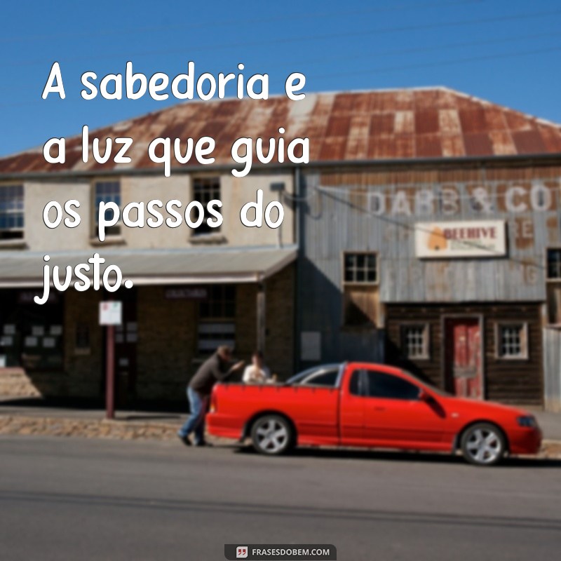 provérbios frases bíblia A sabedoria é a luz que guia os passos do justo.