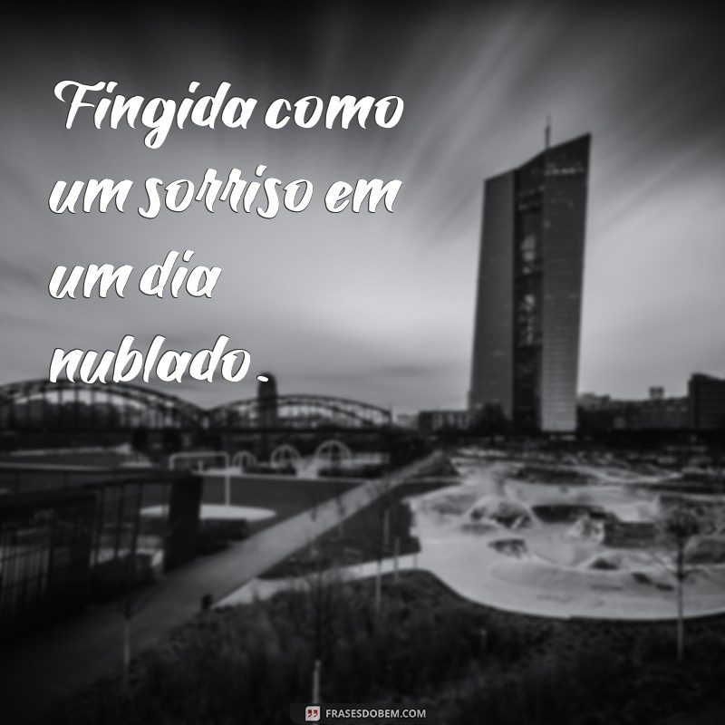 fingida Fingida como um sorriso em um dia nublado.