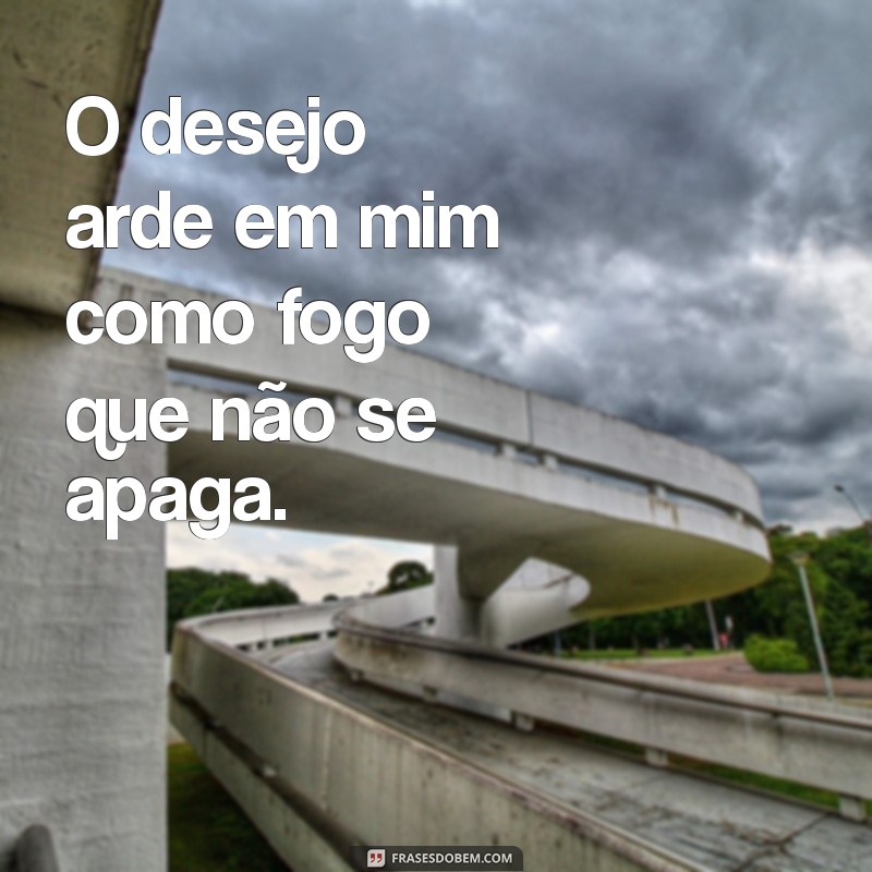 frases de desejo ardente O desejo arde em mim como fogo que não se apaga.