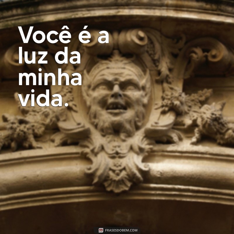 frases pequena para filho Você é a luz da minha vida.