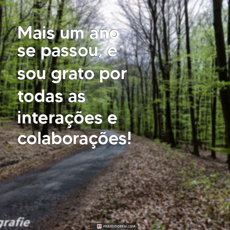 Celebrando um Ano de Conquistas: Agradecimentos e Reflexões sobre o Trabalho 