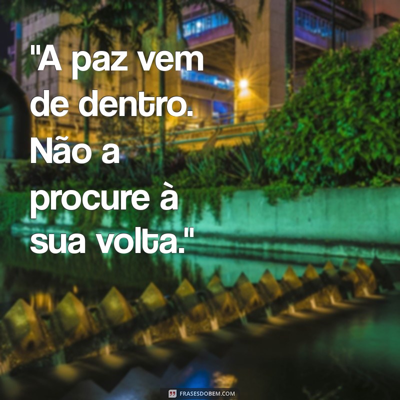 mensagem de buda sobre paz 