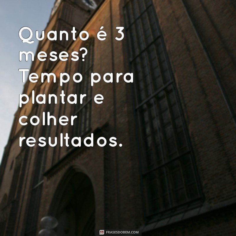 Descubra Quanto Tempo São 3 Meses e Suas Implicações 