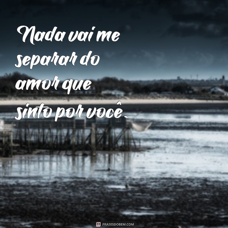 frases nada vai me separar Nada vai me separar do amor que sinto por você.