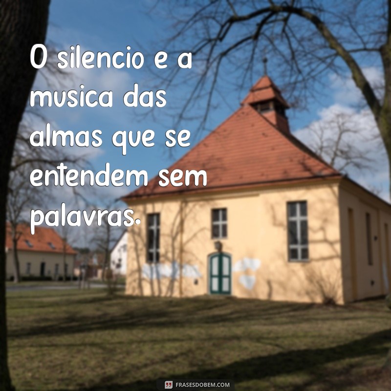 mensagens sobre o silêncio O silêncio é a música das almas que se entendem sem palavras.