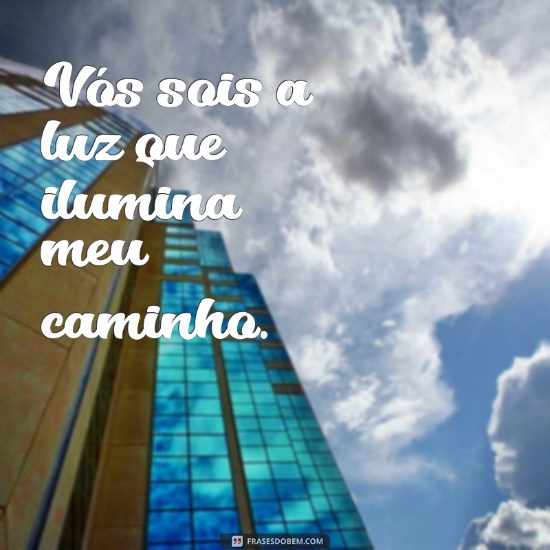 frases com vós Vós sois a luz que ilumina meu caminho.