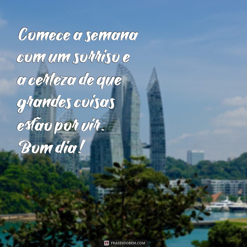 Bom Dia! Inspire-se para Começar a Semana com Positividade 