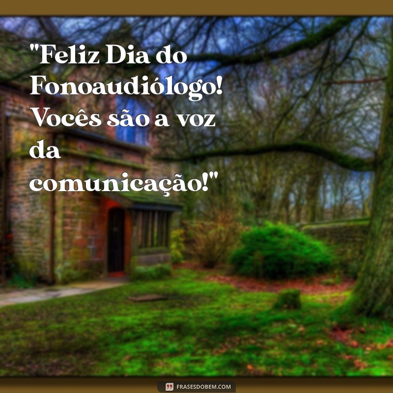 frases dia do fonoaudiologo 