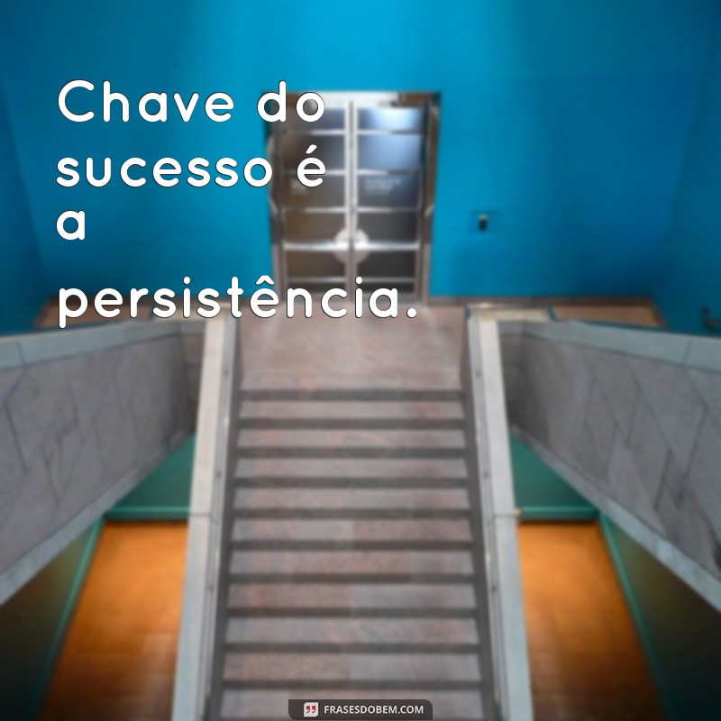 chave do Chave do sucesso é a persistência.