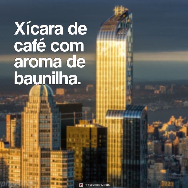 xícara de café diferente Xícara de café com aroma de baunilha.