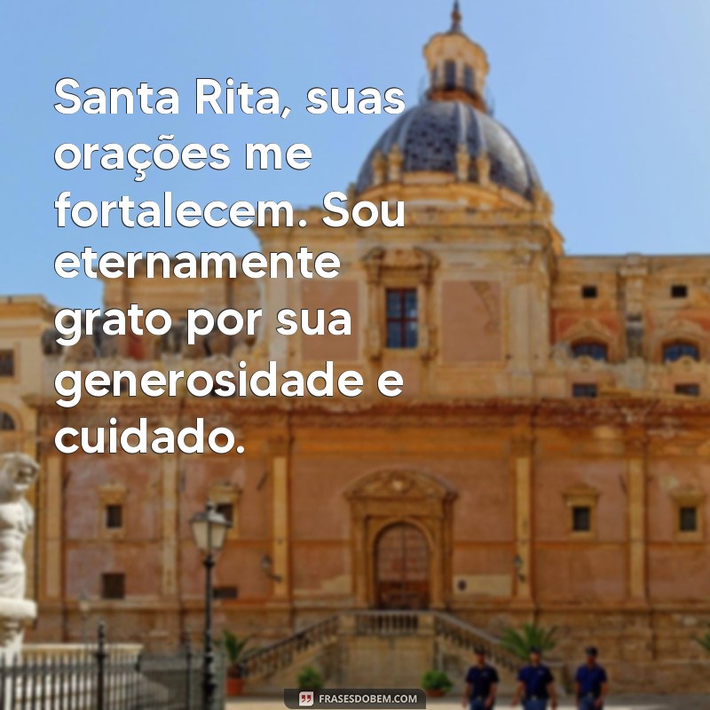 Mensagem de Agradecimento a Santa Rita de Cássia: Gratidão e Fé 