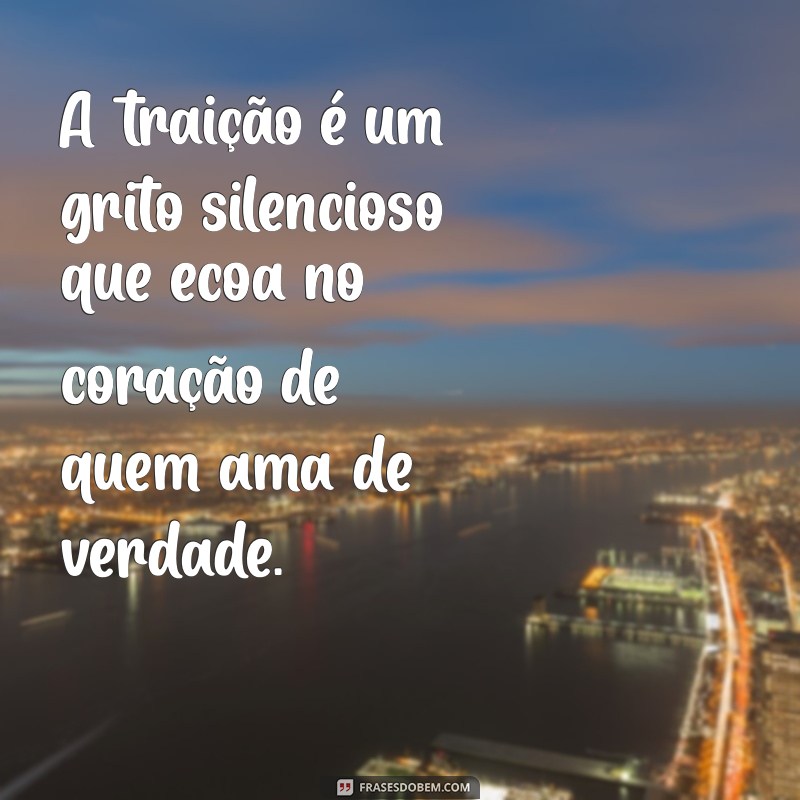 mensagens de reflexão sobre traição A traição é um grito silencioso que ecoa no coração de quem ama de verdade.