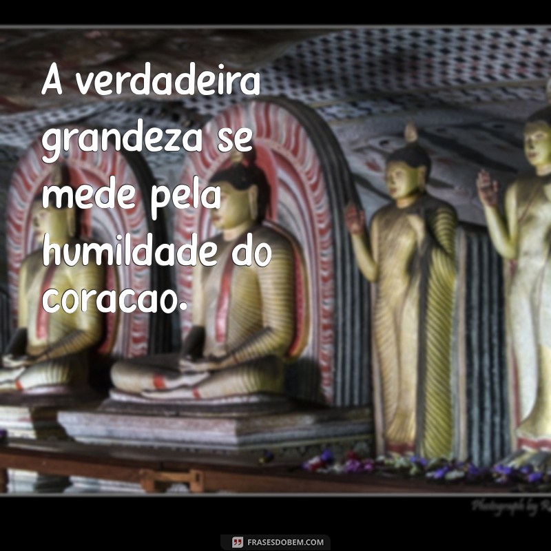 frases de caráter e humildade A verdadeira grandeza se mede pela humildade do coração.