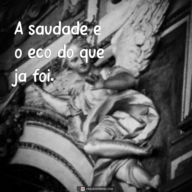 frases curta saudade A saudade é o eco do que já foi.