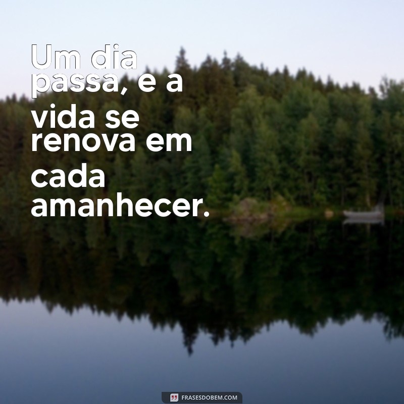 um dia passa Um dia passa, e a vida se renova em cada amanhecer.