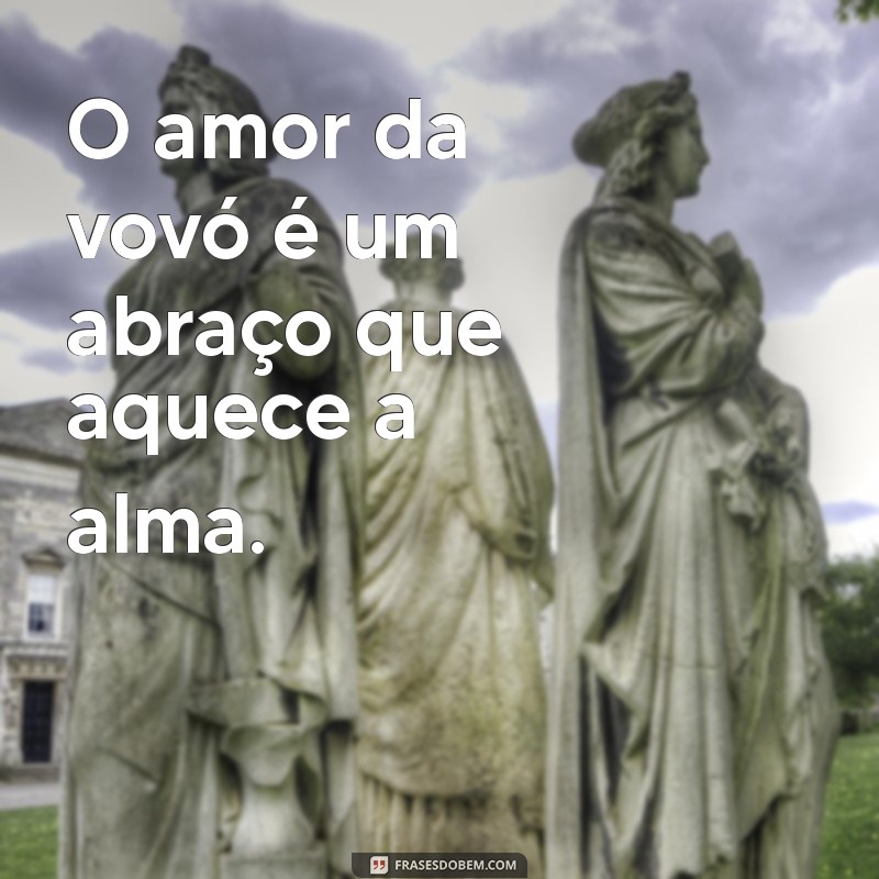 amor da vovo O amor da vovó é um abraço que aquece a alma.