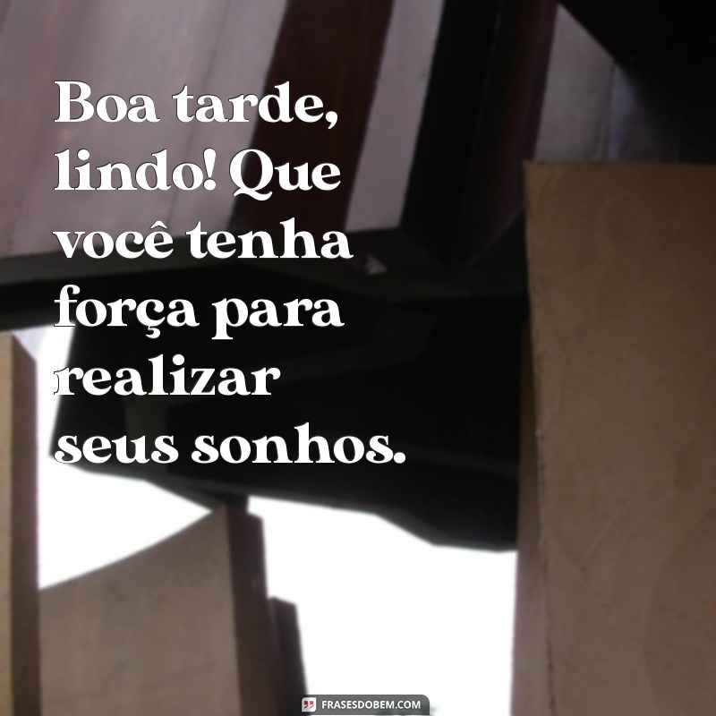 Frases Encantadoras para Desejar uma Boa Tarde Lindo 