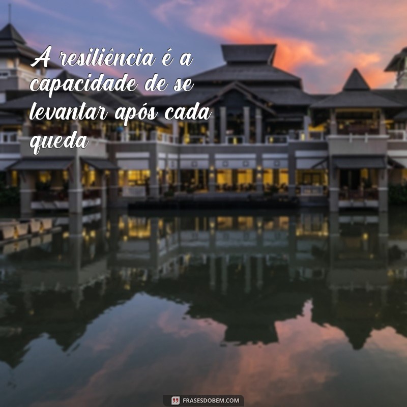 frases resiliência frases A resiliência é a capacidade de se levantar após cada queda.