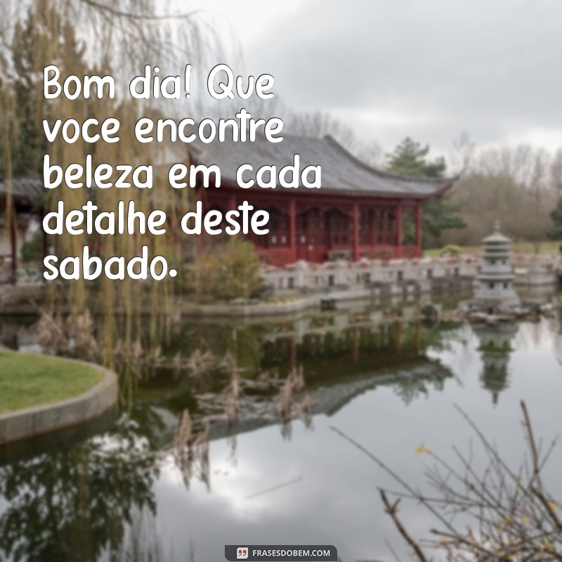 Mensagens Inspiradoras para um Feliz Sábado: Bom Dia com Alegria! 