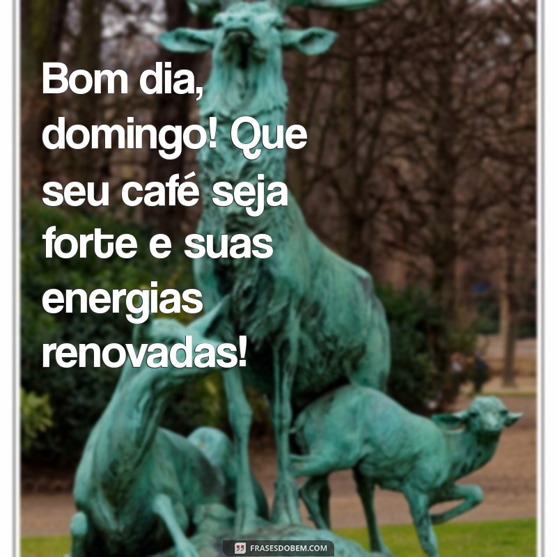 bom dia domingo com café Bom dia, domingo! Que seu café seja forte e suas energias renovadas!