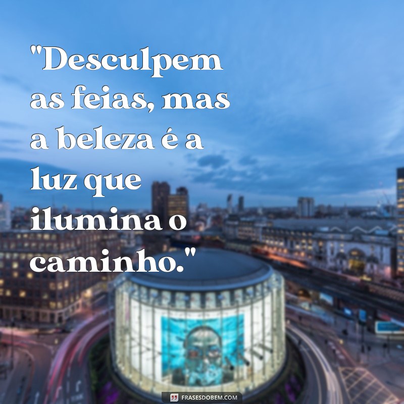 frases me desculpem as feias mas beleza é fundamental 