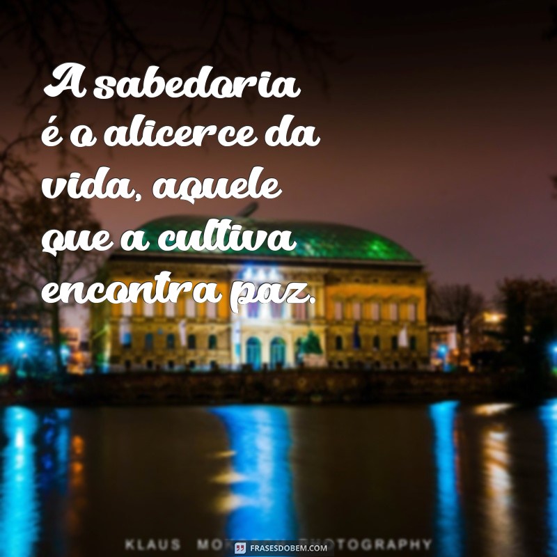 salmo sabedoria 89 A sabedoria é o alicerce da vida, aquele que a cultiva encontra paz.