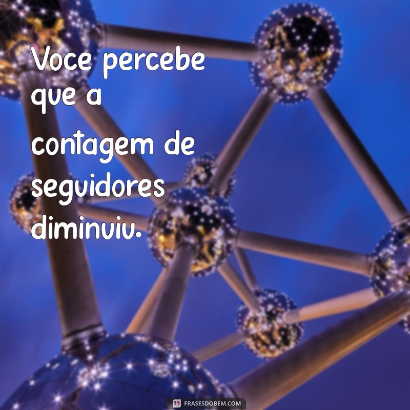 como saber se a pessoa deixou de te seguir no instagram Você percebe que a contagem de seguidores diminuiu.