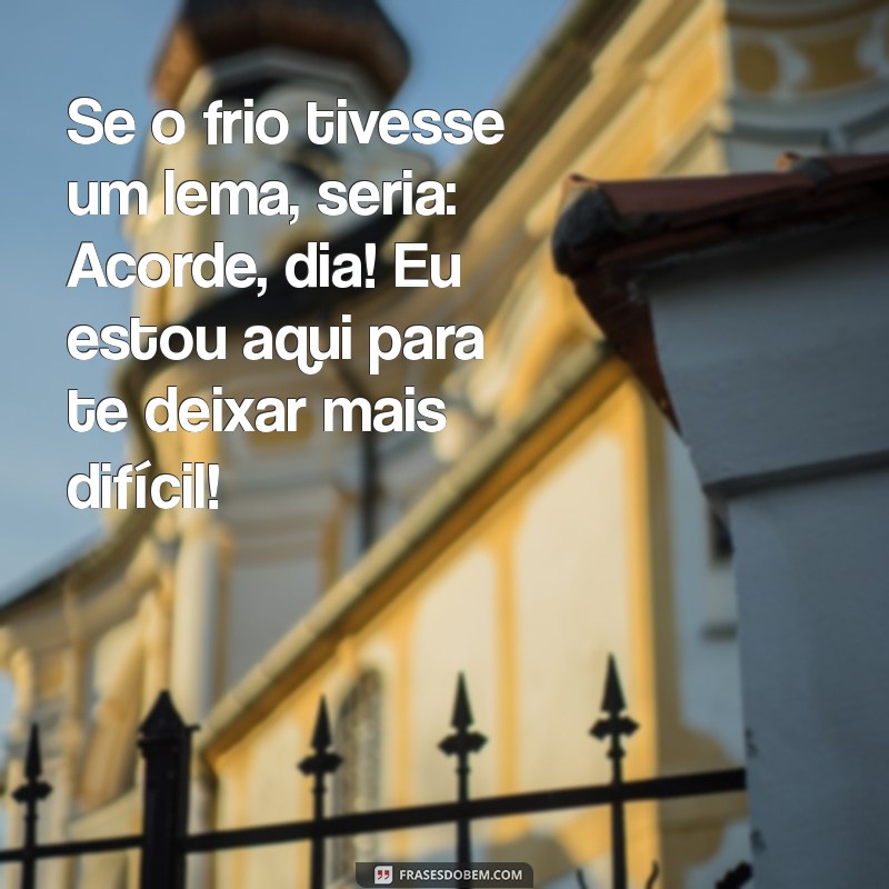 Frases Engraçadas para Desejar Bom Dia em Dias Frios 